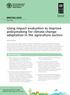 Using impact evaluation to improve policymaking for climate change adaptation in the agriculture sectors
