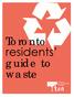 Toronto residents guide to waste