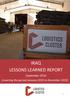 IRAQ LESSONS LEARNED REPORT. September 2016 (covering the period January 2015 to December 2015)