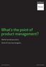 What s the point of product management?