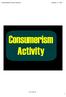 Consumerism Project.notebook. January 12, Consumerism Activity. Nov 5 9:28 AM