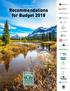 CANADA. Recommendations for Budget 2018