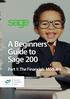 A Beginners Guide to Sage 200. Part 1: The Financials Modules
