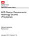 AED Design Requirements: Hydrology Studies (Provisional)