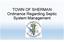 TOWN OF SHERMAN Ordinance Regarding Septic System Management