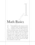 Understanding basic math concepts is an essential. Math Basics COPYRIGHTED MATERIAL