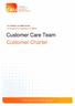 Customer Care Team Customer Charter