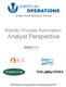 Robotic Process Automation: Analyst Perspective