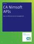 WHITE PAPER. CA Nimsoft APIs. keys to effective service management. agility made possible