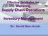 Effective Strategies for Improving Supply Chain Operations. Inventory Management. Dr. David Ben-Arieh