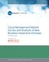 Cloud Management Market Survey and Analysis: A New Business Imperative Emerges
