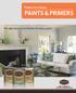 Product Line Catalog PAINTS & PRIMERS. The right primers and finishes for every project.