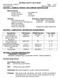 MATERIAL SAFETY DATA SHEET Date Prepared: 10/28/05 Page: 1 of 6 SECTION 1. CHEMICAL PRODUCT AND COMPANY IDENTIFICATION
