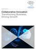 Regional Agenda. Collaborative Innovation Transforming Business, Driving Growth