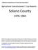 California Department of Food and Agriculture. Agricultural Commissioners Crop Reports. Solano County