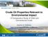 Crude Oil Properties Relevant to Environmental Impact