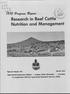 Research in Beef Cattle''6#' Nutrition and Management