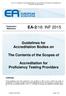 EA-2/18 - Guidelines for Accreditation Bodies on the Contents of the Scopes of Accreditation for Proficiency Testing Providers