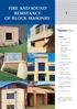 FIRE AND SOUND RESISTANCE OF BLOCK MASONRY