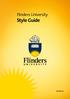 Flinders University. Style Guide