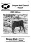 #642 Oregon State University Oregon Beef Council Report Beef Cattle Sciences 2009 Edition