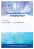 Renewable Natural Gas Bridging Paper. Bridging Paper