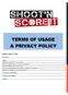 TERMS OF USAGE & PRIVACY POLICY