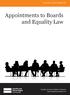Appointments to Boards and Equality Law