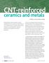 CNT-reinforced. ceramics and metals