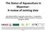The Status of Aquaculture in Myanmar: A review of existing data