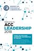ACC LEADERSHIP. Welcome to THANK YOU FOR YOUR LEADERSHIP CONTRIBUTION TO THE ACC!
