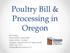 Poultry Bill & Processing in Oregon