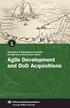 Acquisition & Management Concerns for Agile Use in Government Series. Agile Development and DoD Acquisitions