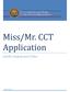 Miss/Mr. CCT Application. Colville Confederated Tribes