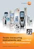 Testo measuring instruments are certified by HACCP International.