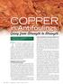COPPER. in Antifoulings: Going from Strength to Strength. Regulatory Status of Copper in Antifouling Coatings