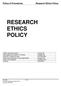 RESEARCH ETHICS POLICY