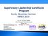 Supervisory Leadership Certificate. Program