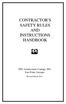 CONTRACTOR'S SAFETY RULES AND INSTRUCTIONS HANDBOOK