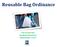 Reusable Bag Ordinance. City of Cupertino Resident PowerPoint Updated July 3, 2013