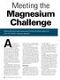 Meeting the. Magnesium Challenge. Lightweight alloys make automotive LED lamp assemblies lighter and more cost effective. denise kapel, senior editor