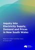 Inquiry into Electricity Supply, Demand and Prices in New South Wales