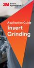 Application Guide. Insert Grinding