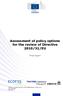 Assessment of policy options for the review of Directive 2010/31/EU. Final report