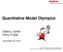 Quantitative Model Olympics