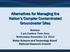 Alternatives for Managing the Nation s Complex Contaminated Groundwater Sites