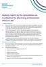 Analysis report on the consultation on. revalidation for pharmacy professionals: what we did