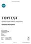 TOYTEST. Scheme Description. Toy Safety Analytes Proficiency Testing Scheme