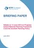 BRIEFING PAPER. Debate on 12 June 2013 on Progress toward National Planning Framework 3 and the Scottish Planning Policy