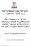 DETERMINATION REPORT CENTRE TEST LLC